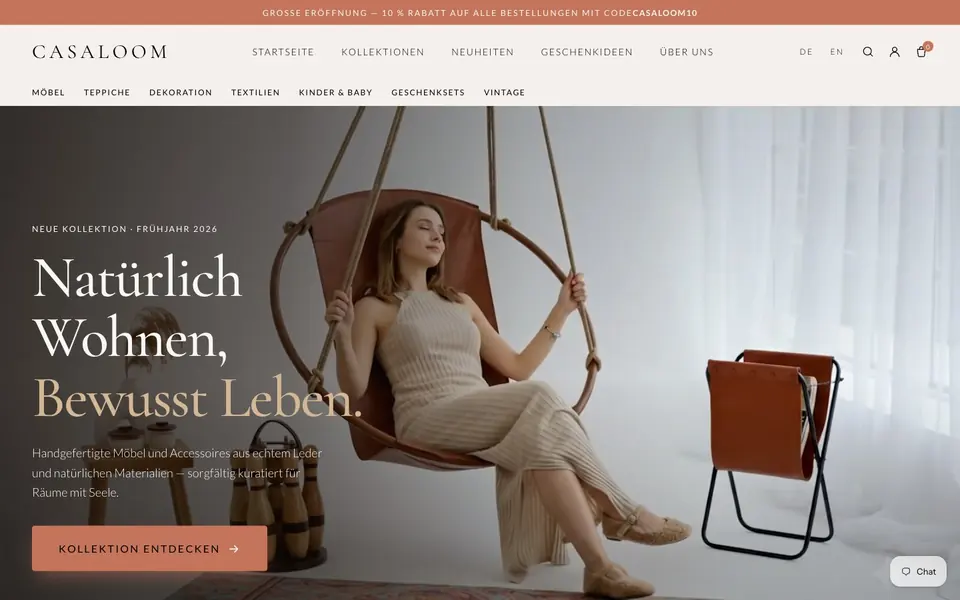 casaloom.de, E-Ticaret · Lifestyle